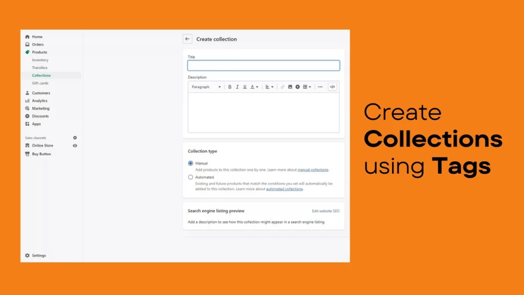 Create Collections using Product Tags